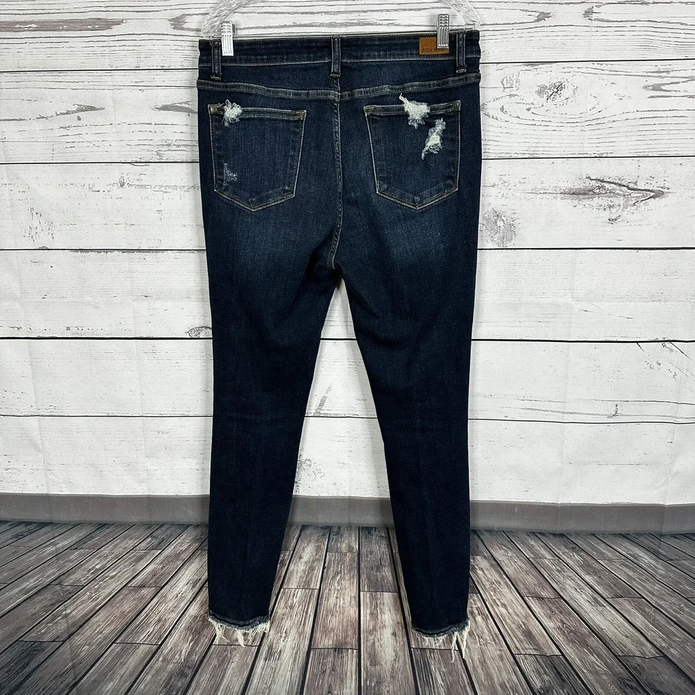 Judy Blue Jeans Womens Size 32‎ Skinny Dark Wash High Rise Comfort Stretch